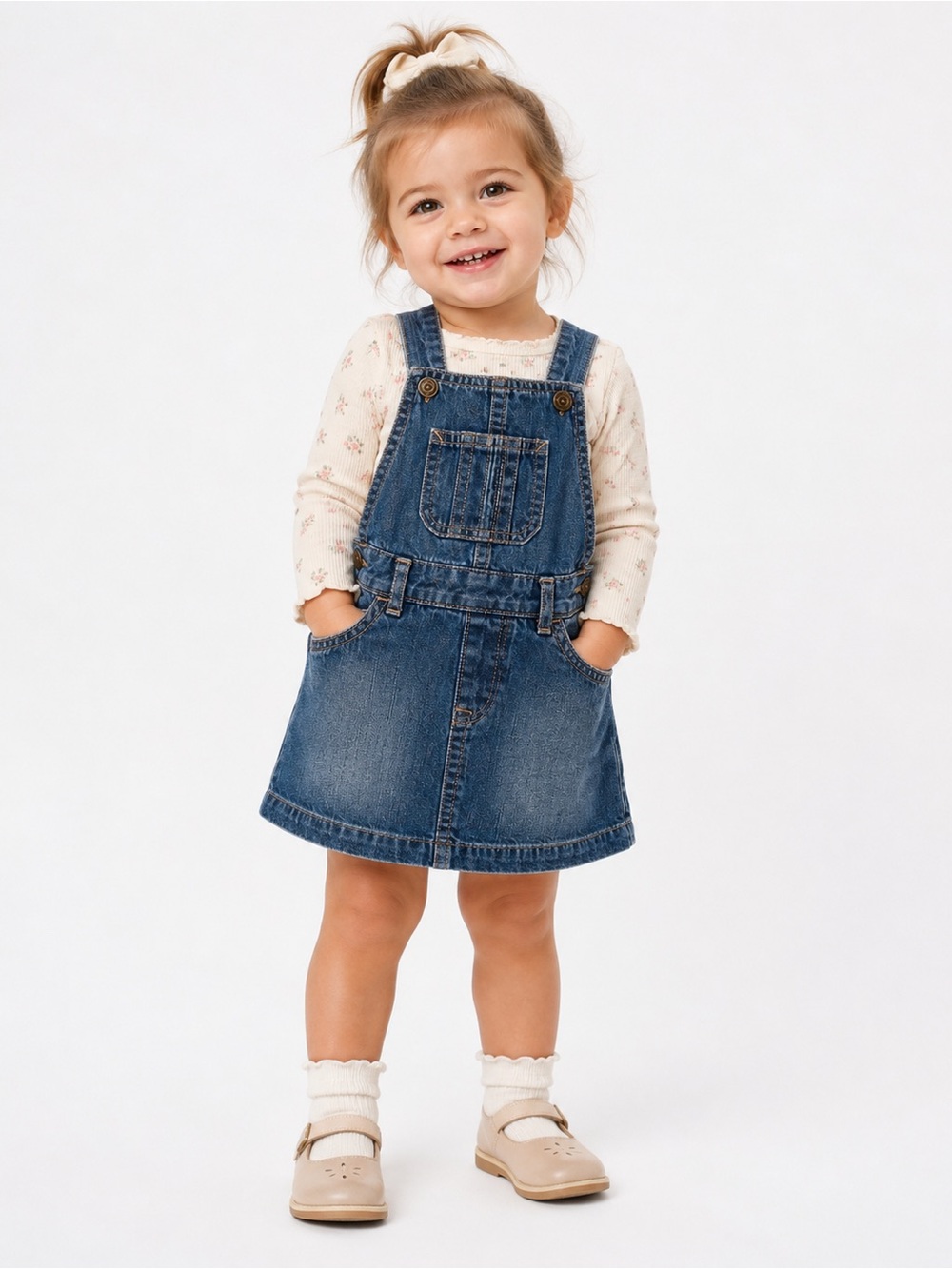 Baby Gap Denim Overall Dress 18-24 Months Cottagecore